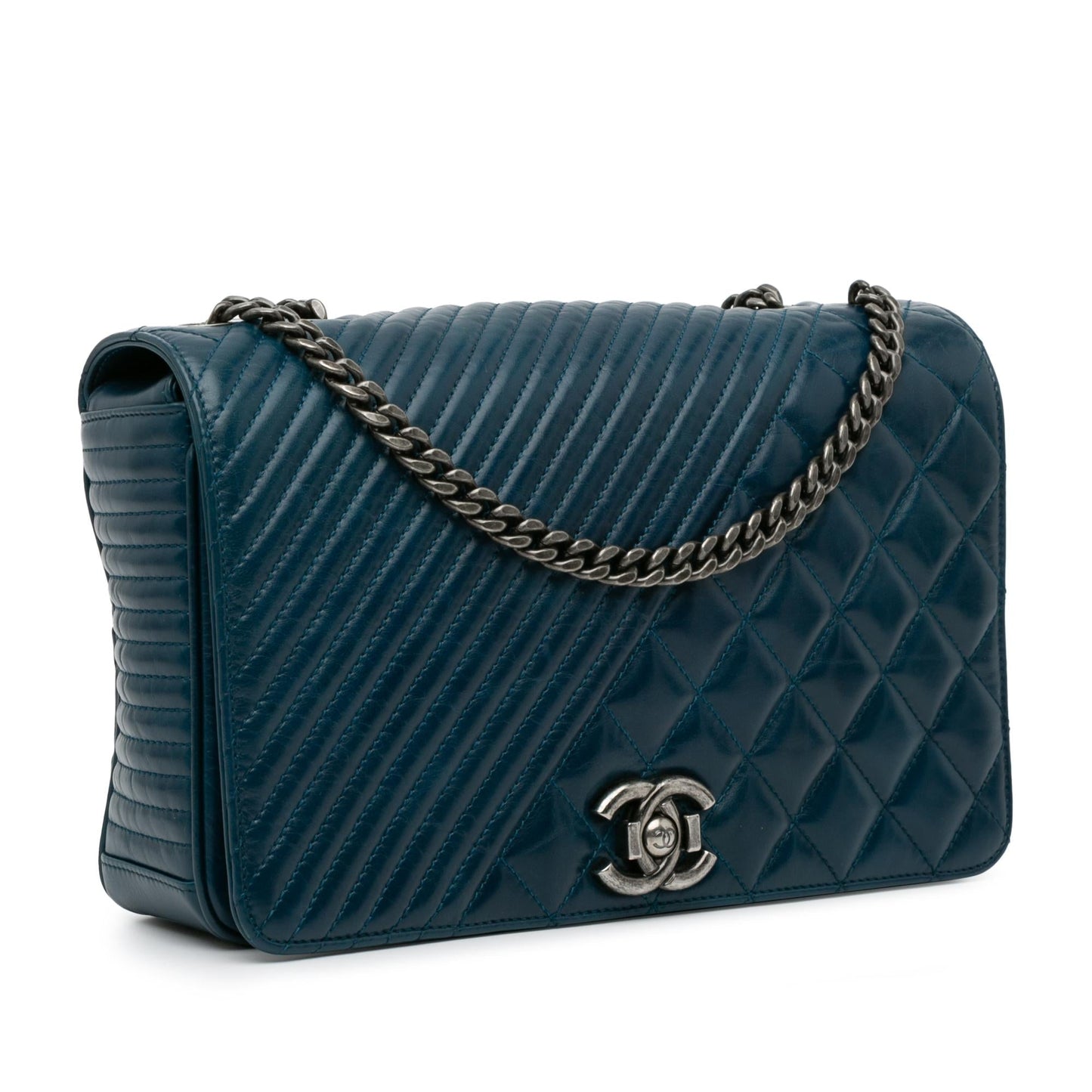 Chanel Medium Glazed Calfskin Coco Boy Flap (SHG-VShXU8) Shoulder Bag