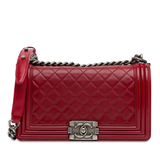 Chanel Medium Lambskin Boy Flap (SHG-c1RccM) Crossbody