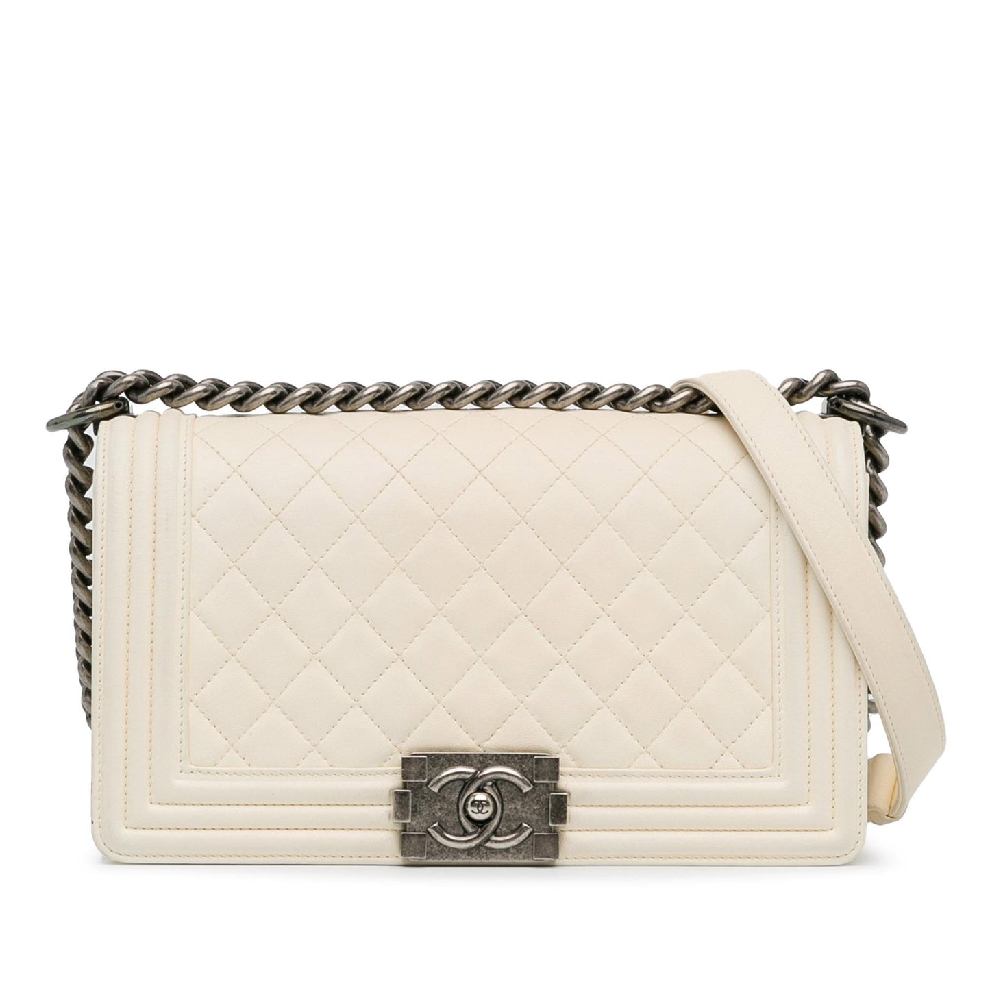 Chanel Medium Lambskin Boy Flap (SHG-RSLYkH) Shoulder Bag