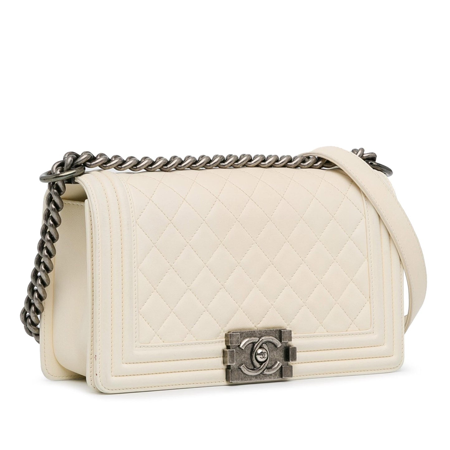 Chanel Medium Lambskin Boy Flap (SHG-RSLYkH) Shoulder Bag