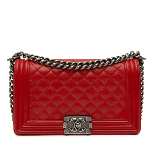 Chanel Medium Lambskin Boy Flap (SHG-INz5UJ) Crossbody