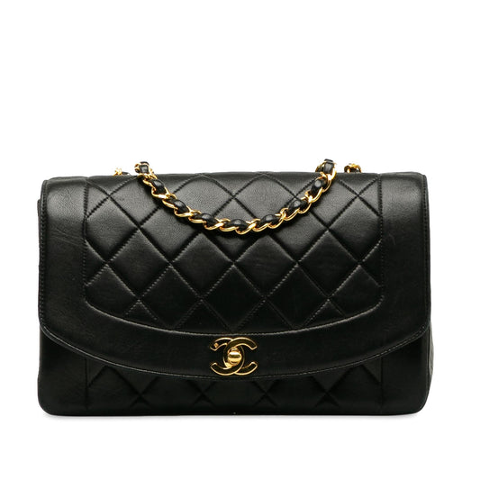 Chanel Medium Lambskin Diana Flap (SHG-CKvSGc) Crossbody