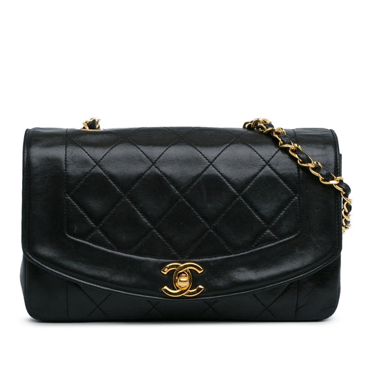 Chanel Medium Lambskin Diana Flap (SHG-YPOPPc) Crossbody