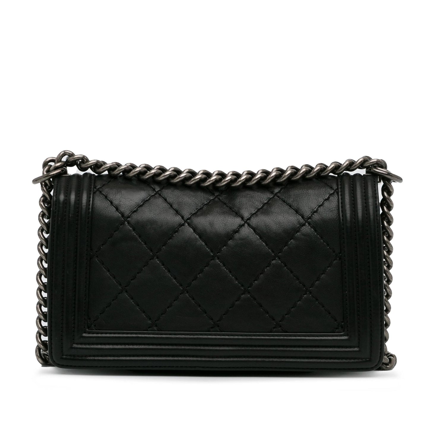 Chanel Medium Lambskin Stitch It Boy Flap (SHG-QrNhc7) Shoulder Bag