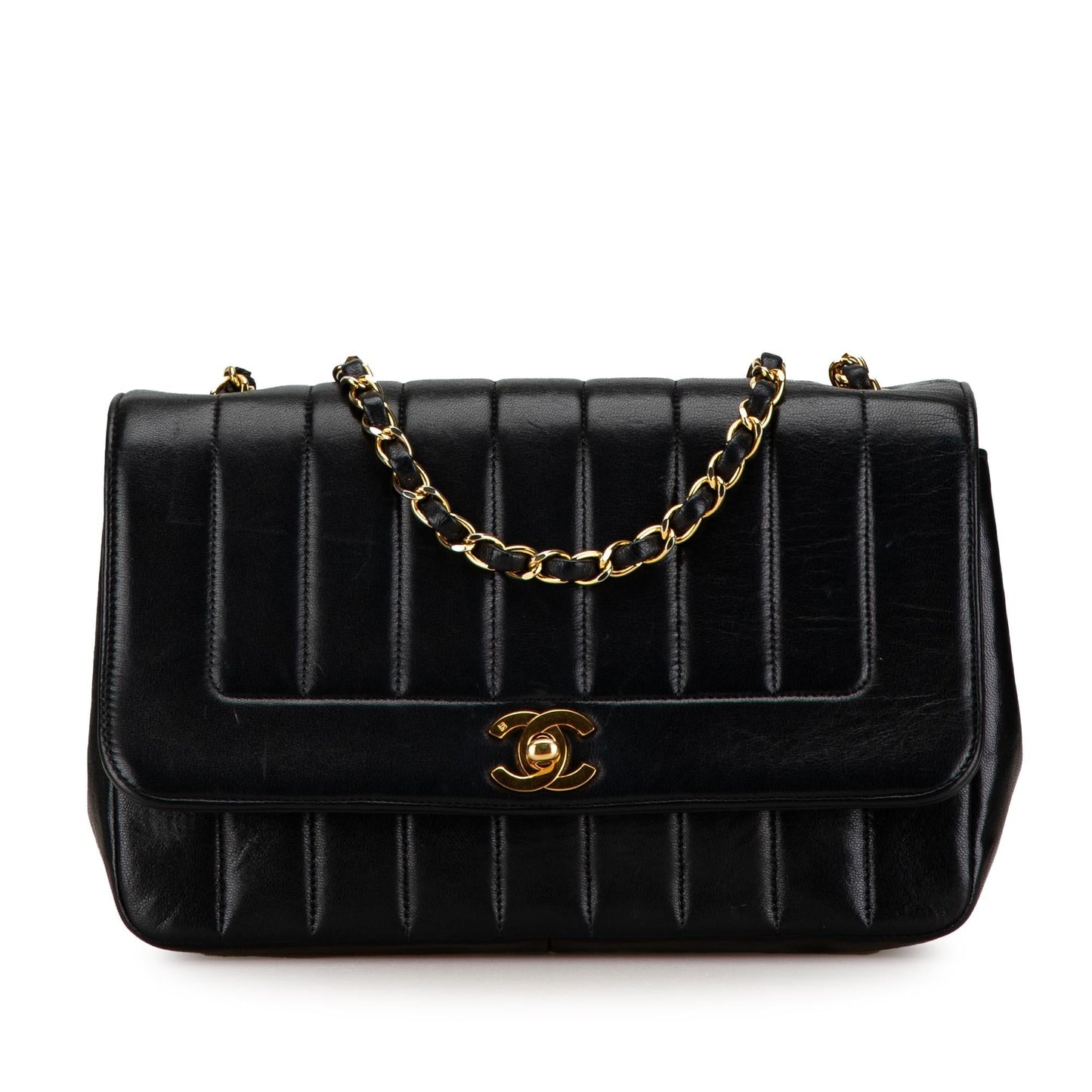 Chanel Medium Lambskin Vertical Border Flap (SHG-t5P50W)