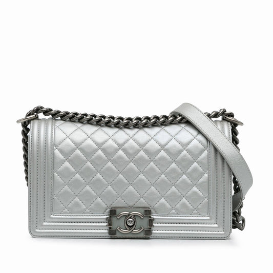 Chanel Medium Metallic Boy Flap (SHG-xCkeOz) Crossbody