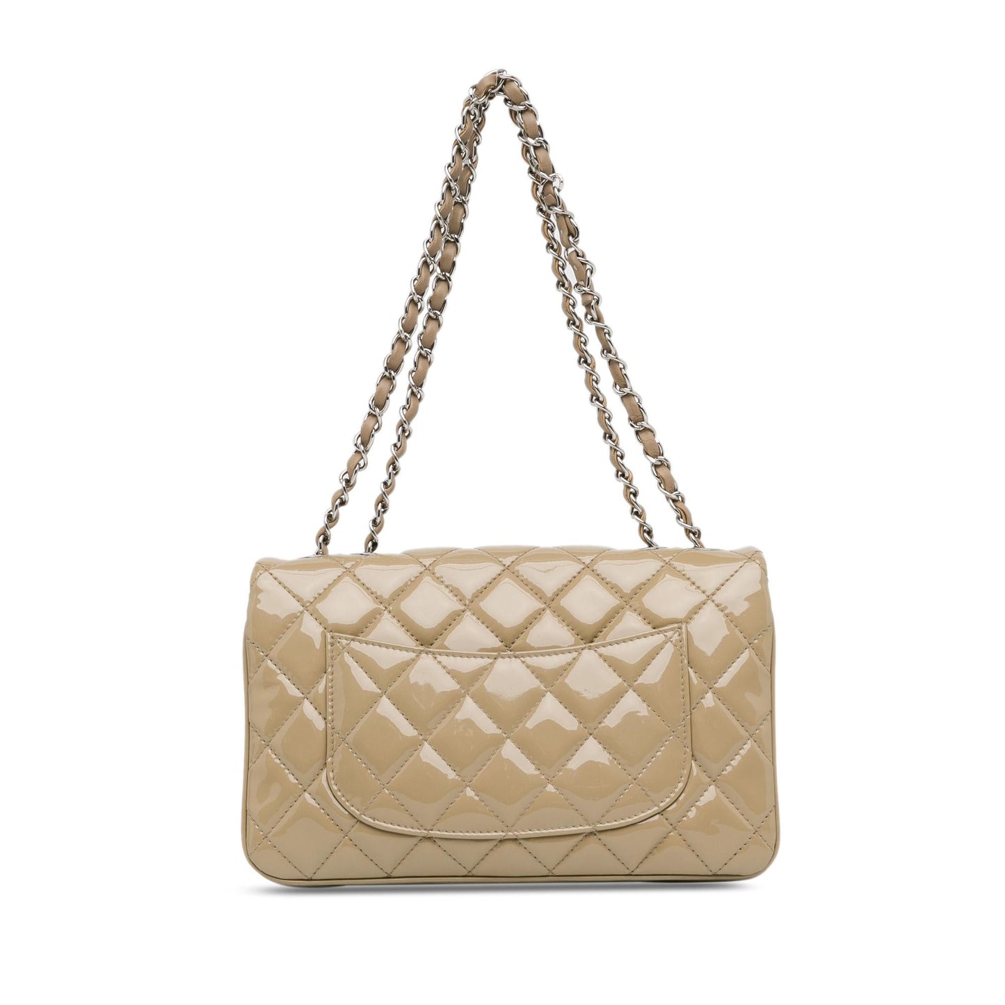 Chanel Medium Patent 3 Accordion Flap (SHG-8ZGroo) Shoulder Bag