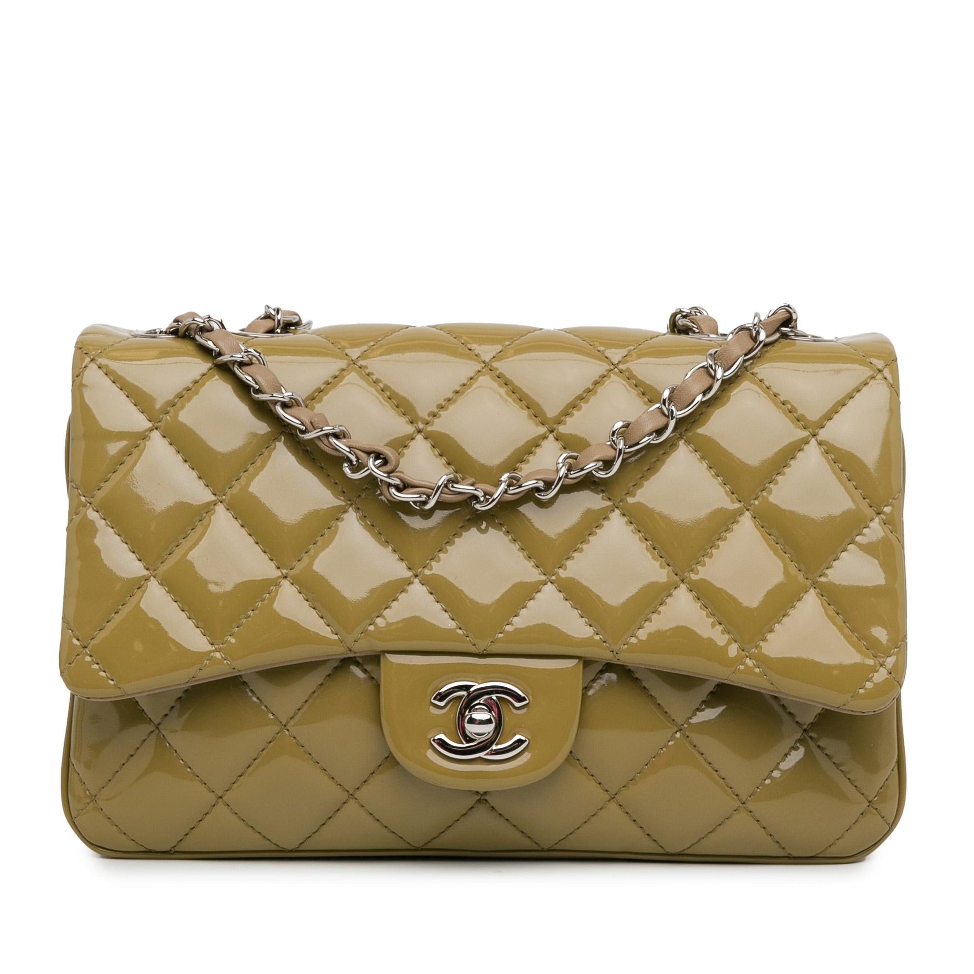 Chanel Medium Patent 3 Accordion Flap (SHG-PxIozj) Shoulder Bag