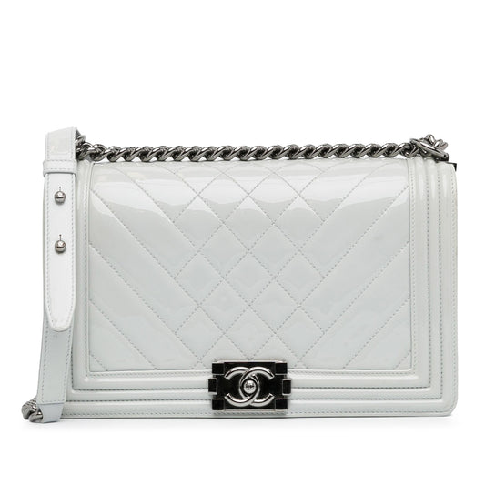 Chanel Medium Patent Boy Flap (SHG-xNr2HC) Crossbody