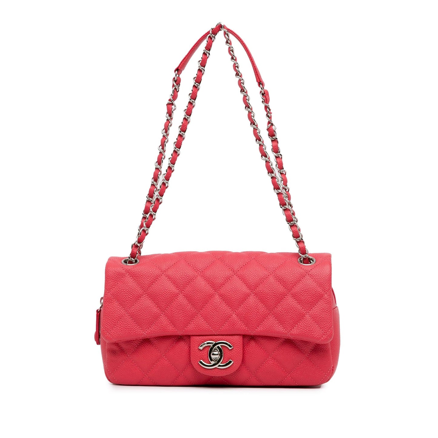 Chanel Medium Quilted Caviar Easy Flap (SHG-Be3r6z) Shoulder Bag
