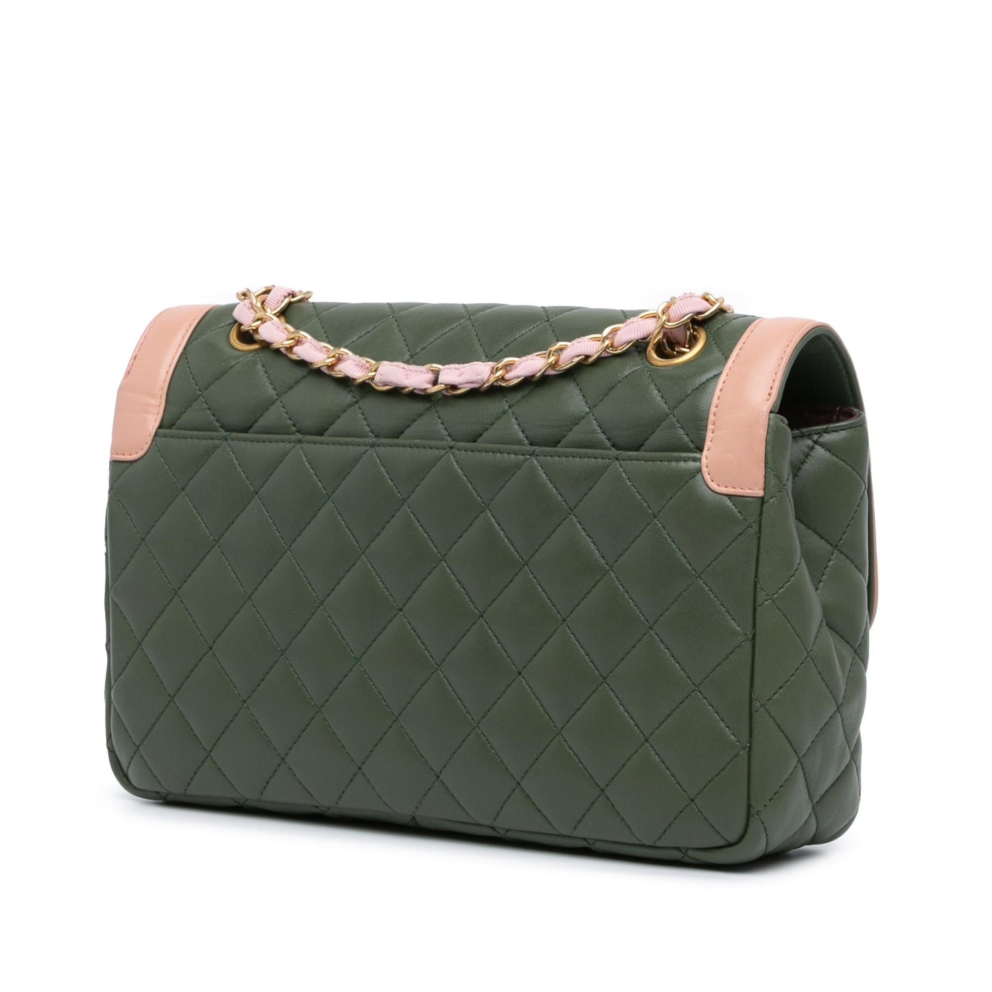 Chanel Medium Quilted Lambskin Two-Tone Day Flap (SHG-iv4oiK)