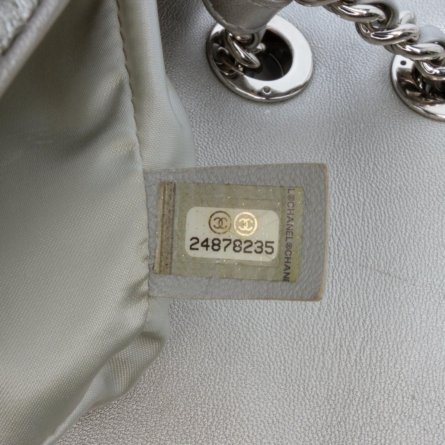 Chanel Medium Quilted Lurex Ground Control Pluto Glitter Flap