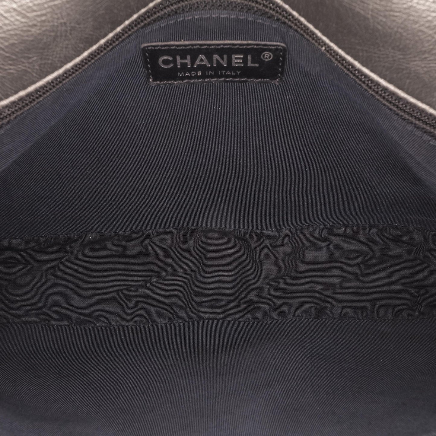 Chanel Medium Quilted Metallic Aged Calfskin Chain Me Flap