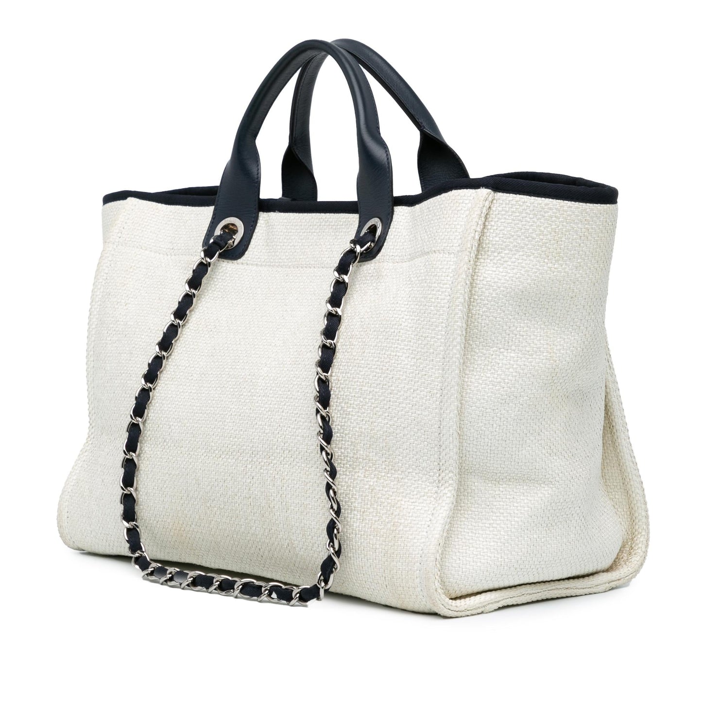 Chanel Medium Raffia Deauville Satchel (SHG-Vr6eIX) Handbag