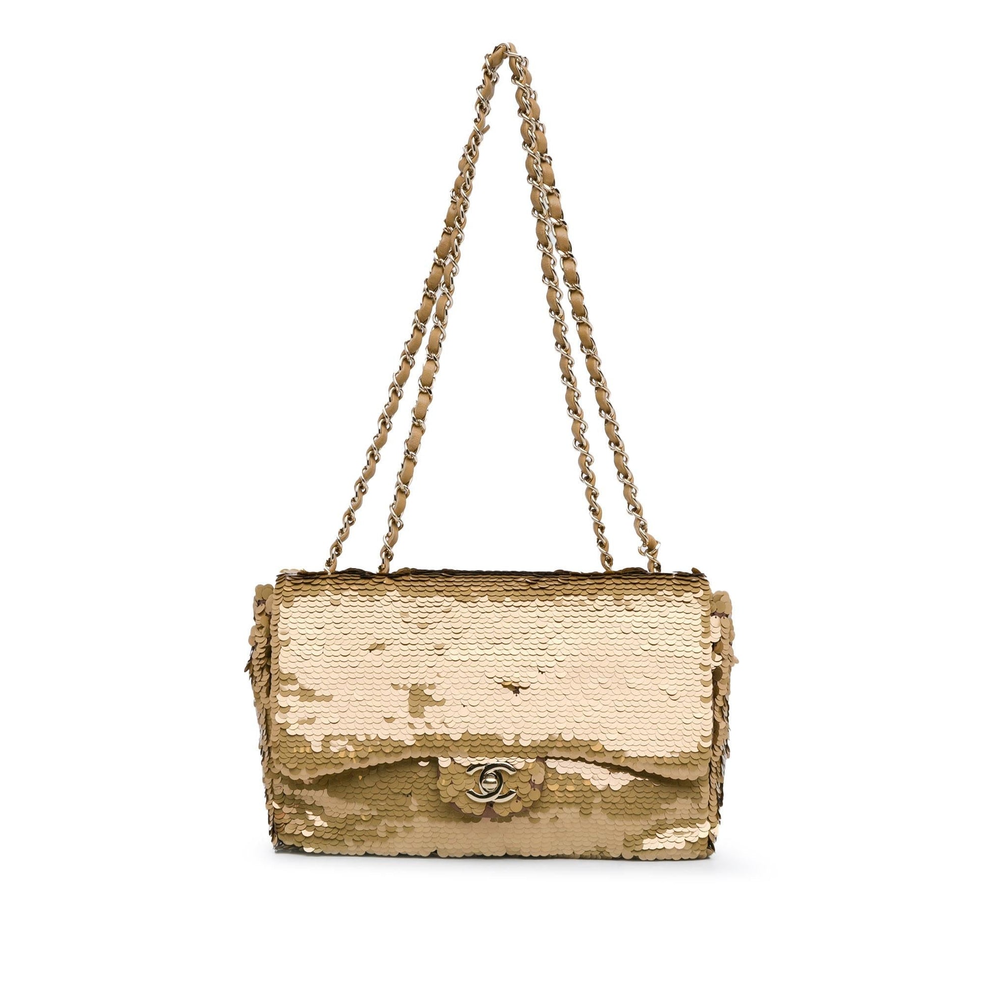 Chanel Medium Sequins Single Flap (SHG-dGE3Qe) Shoulder Bag