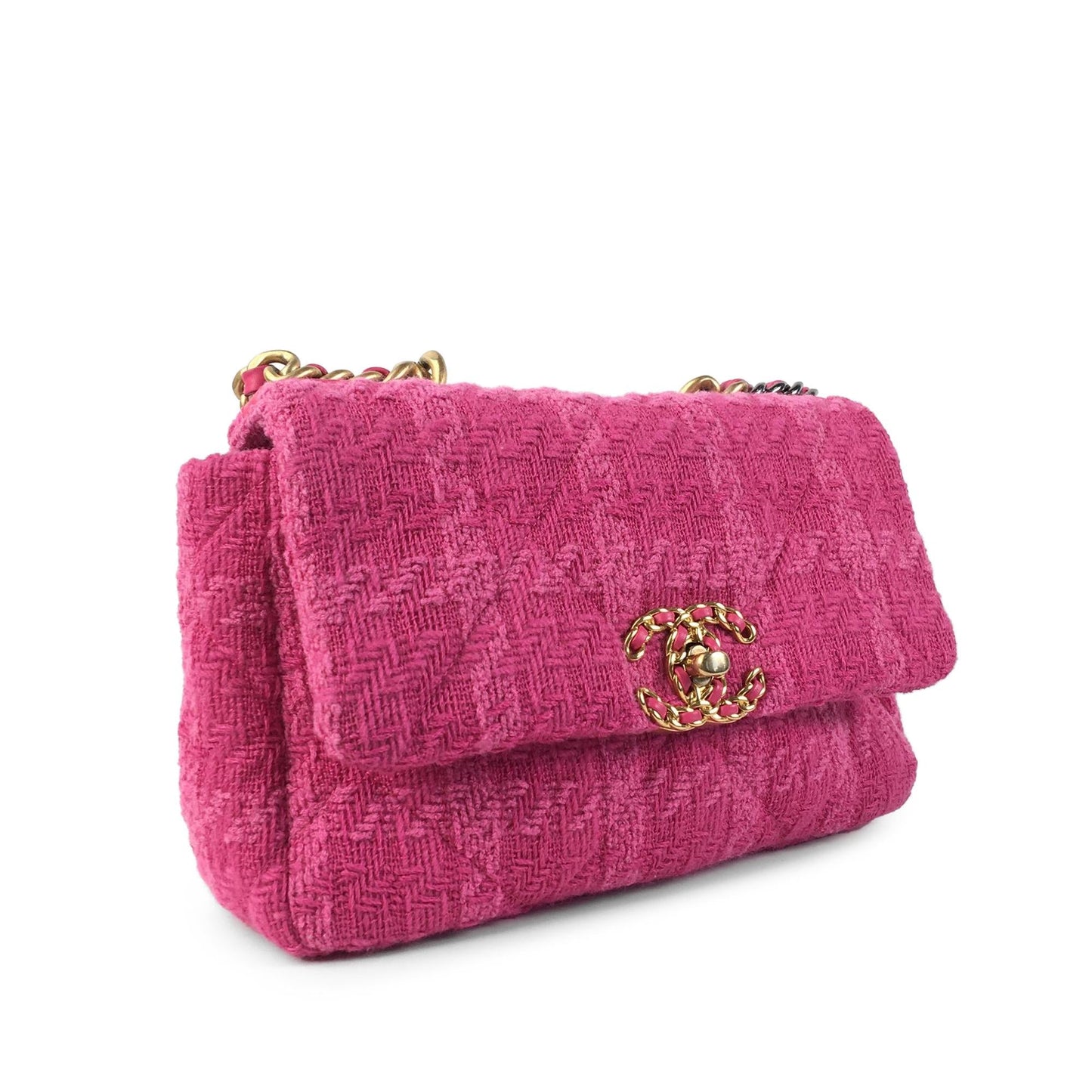 Chanel Medium Tweed 19 Flap (SHG-njtjMw) Shoulder Bag