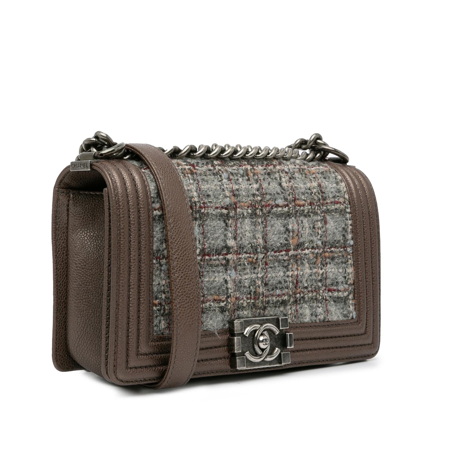 Chanel Medium Tweed Boy Flap (SHG-zJI6Qb) Shoulder Bag