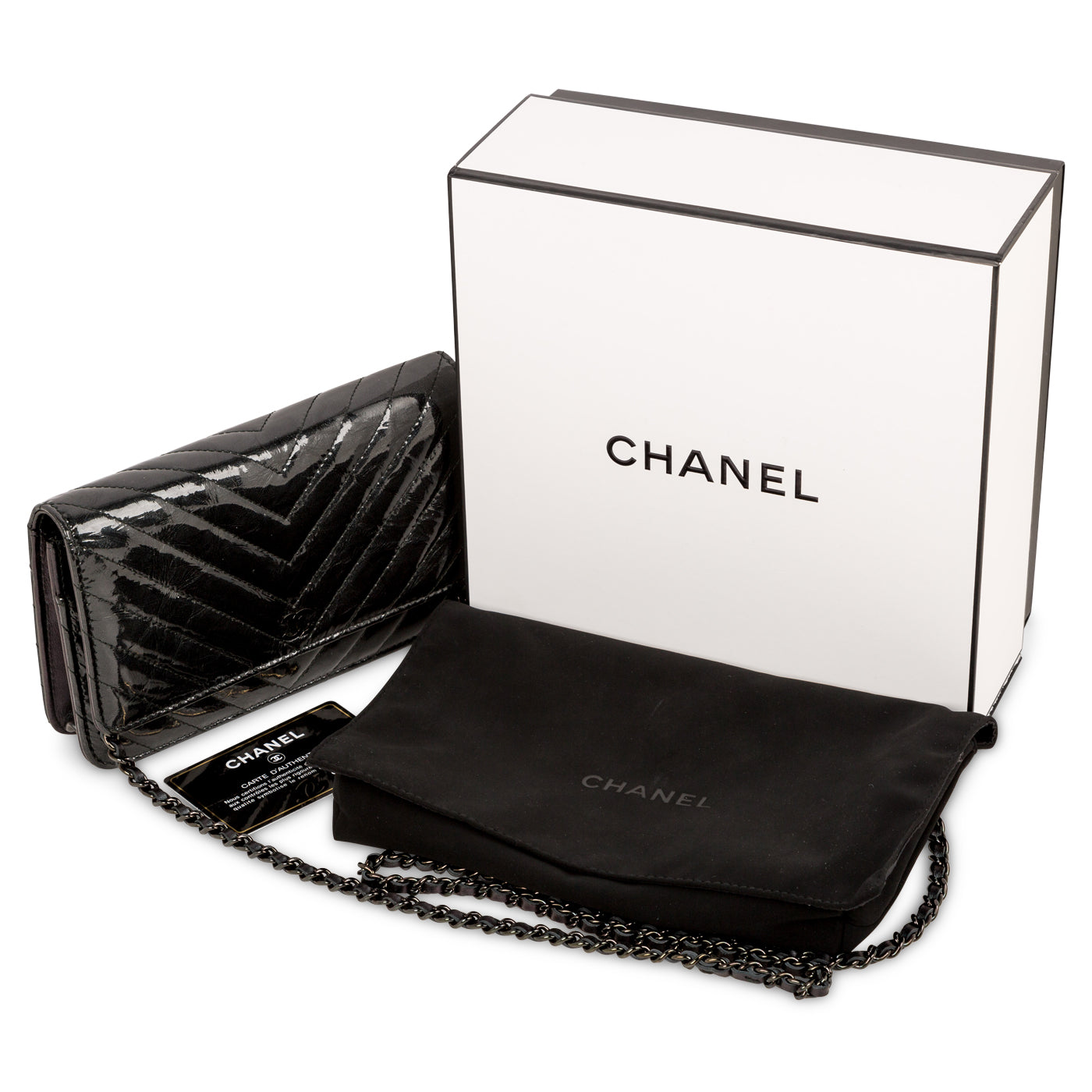 Chanel So Black Wallet on Chain - Patent