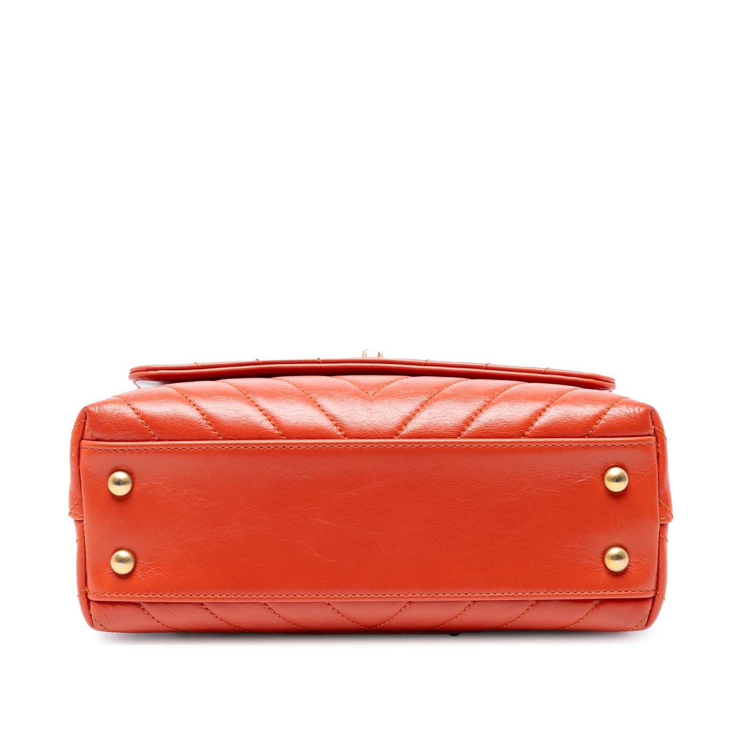 Chanel Mini Chevron Lambskin Coco Top Handle Bag