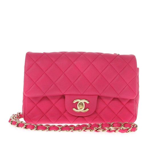 Chanel Mini Classic Lambskin Rectangular Single Flap (SHG-xTQk8y) Crossbody
