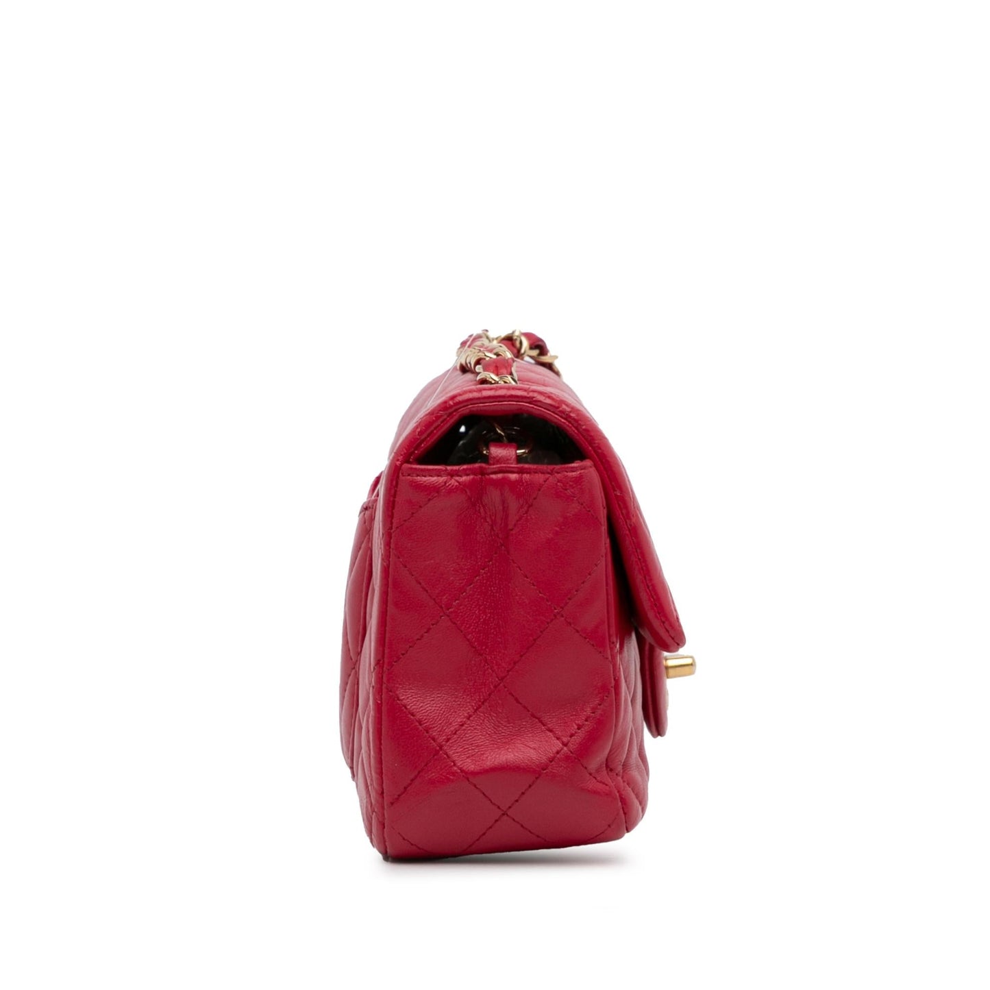 Chanel Mini Classic Lambskin Rectangular Single Flap (SHG-6kkXVi) Crossbody