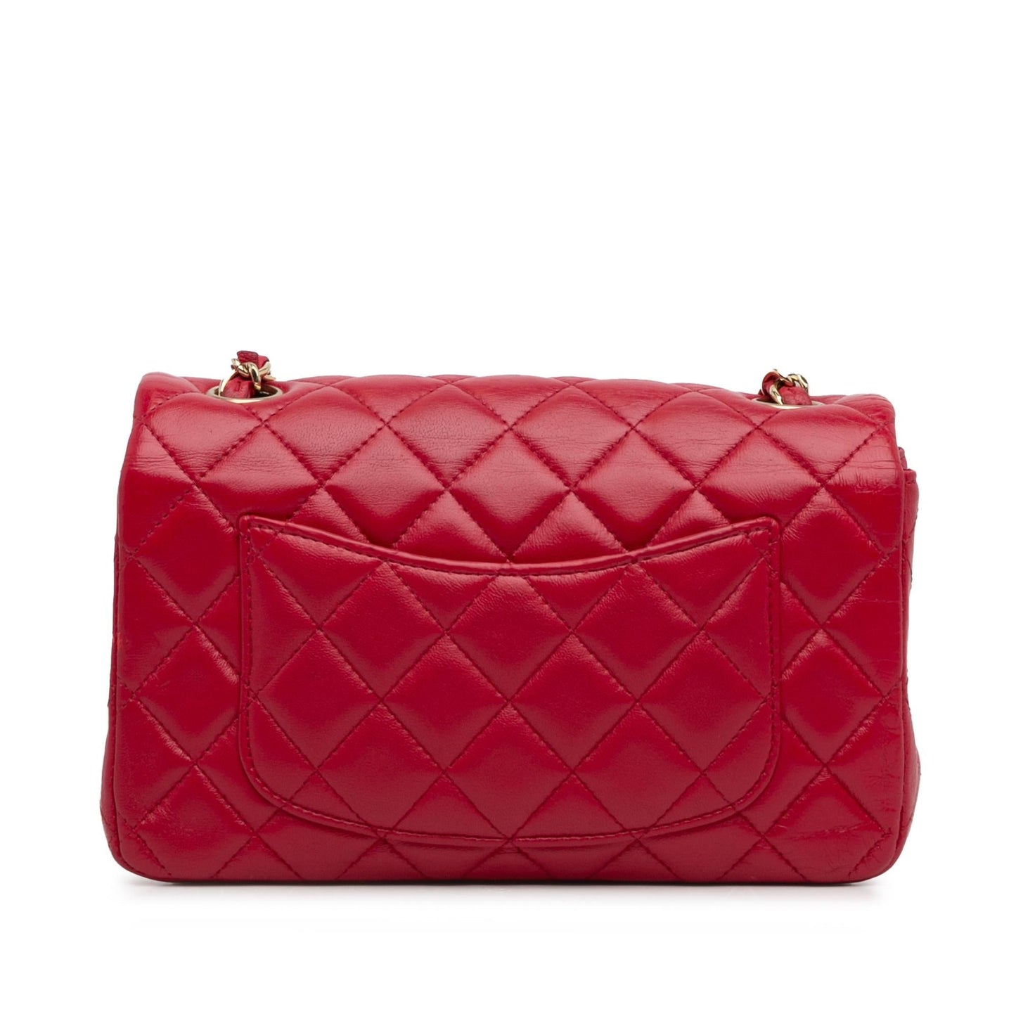 Chanel Mini Classic Lambskin Rectangular Single Flap (SHG-6kkXVi) Crossbody