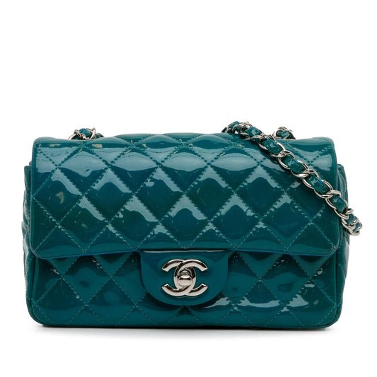 Chanel Mini Classic Patent Rectangular Single Flap (SHG-9x8gL6) Crossbody