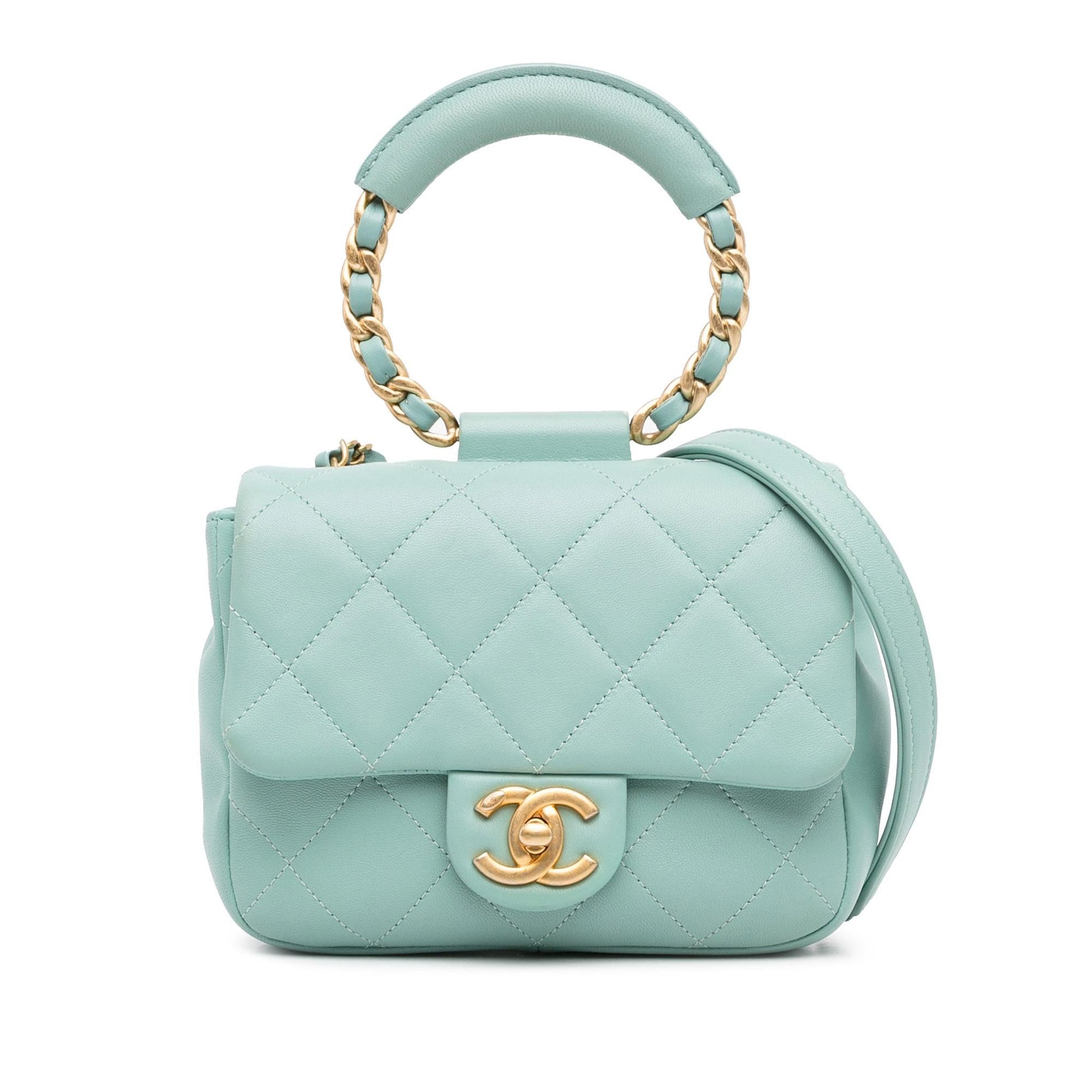 Chanel Mini Lambskin In The Loop Flap (SHG-Fe4t9D) Shoulder Bag