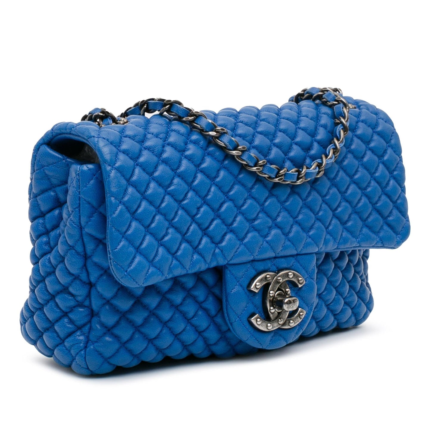 Chanel Mini Microquilted Lambskin Studded CC Flap (SHG-79zs0k) Crossbody