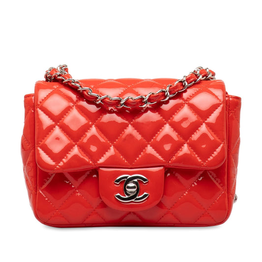 Chanel Mini Patent Classic Square Single Flap (SHG-zt3HF7) Crossbody
