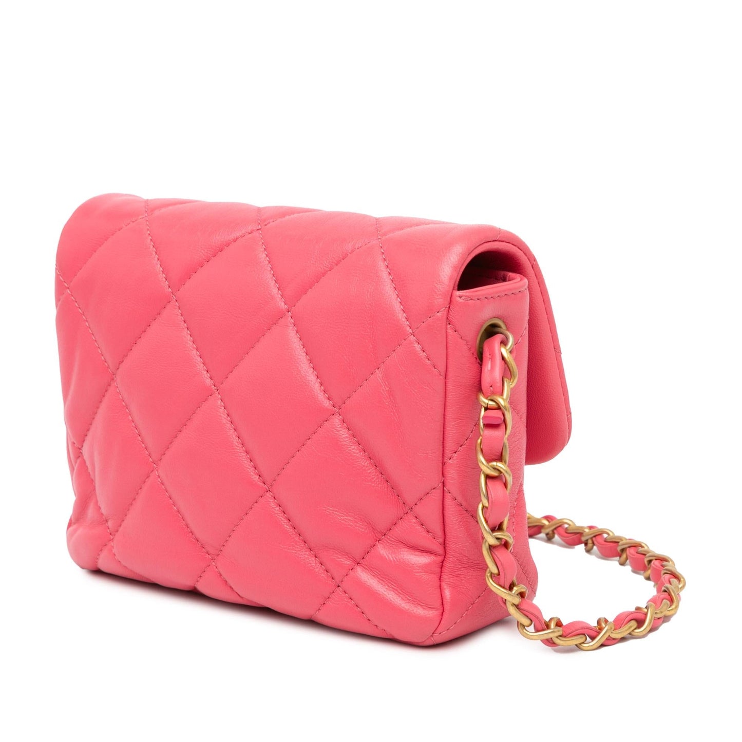 Chanel Mini Quilted Lambskin Plexiglass Coco Love Flap (SHG-jg1Sc6)