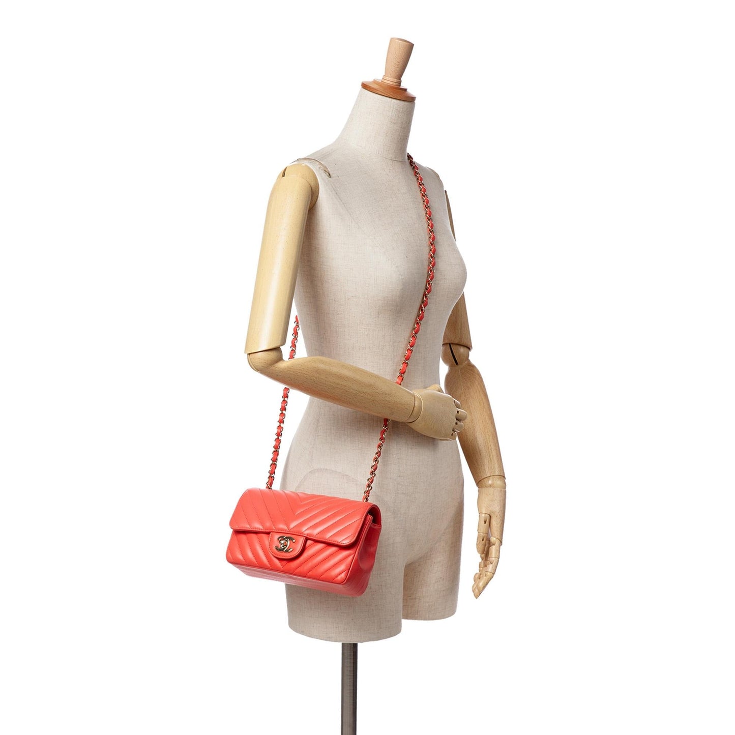 Chanel Mini Rectangular Classic Chevron Lambskin Single Flap