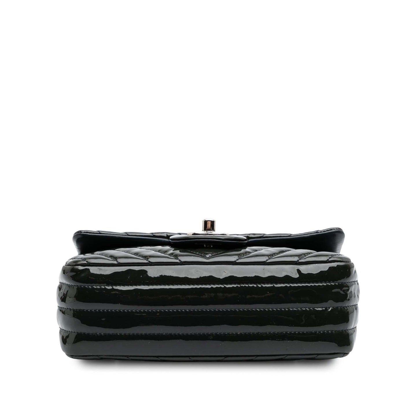 Chanel Mini Rectangular Classic Chevron Patent Single Flap