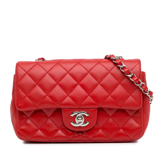 Chanel Mini Rectangular Classic Lambskin Single Flap (SHG-ibXR3K) Crossbody