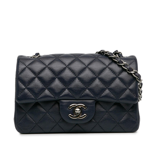 Chanel Mini Rectangular Classic Lambskin Single Flap (SHG-VhXRd6) Crossbody