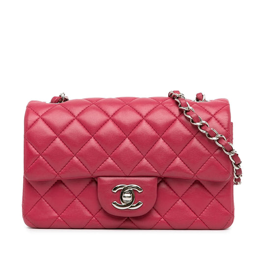Chanel Mini Rectangular Classic Lambskin Single Flap (SHG-f674v3) Crossbody