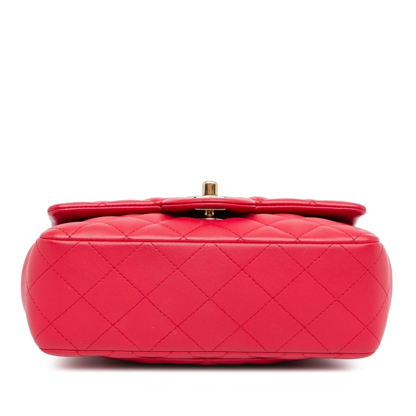 Chanel Mini Rectangular Classic Lambskin Single Flap (SHG-aMDNhD) Crossbody