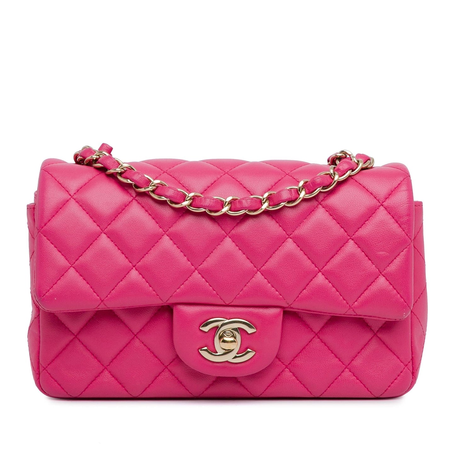 Chanel Mini Rectangular Classic Lambskin Single Flap (SHG-P8XmWm) Crossbody