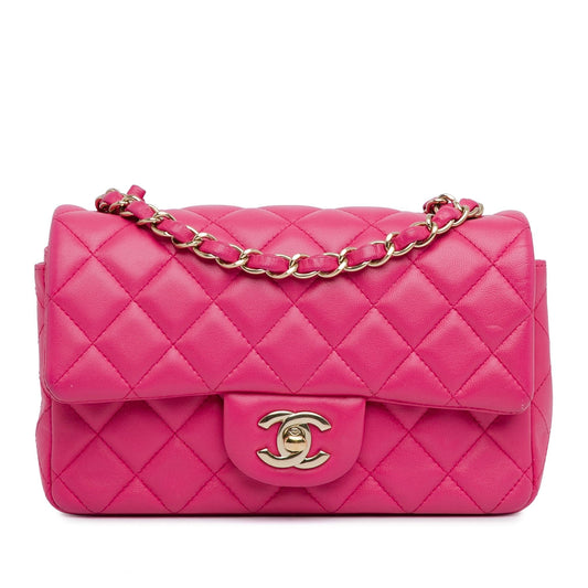 Chanel Mini Rectangular Classic Lambskin Single Flap (SHG-P8XmWm) Crossbody