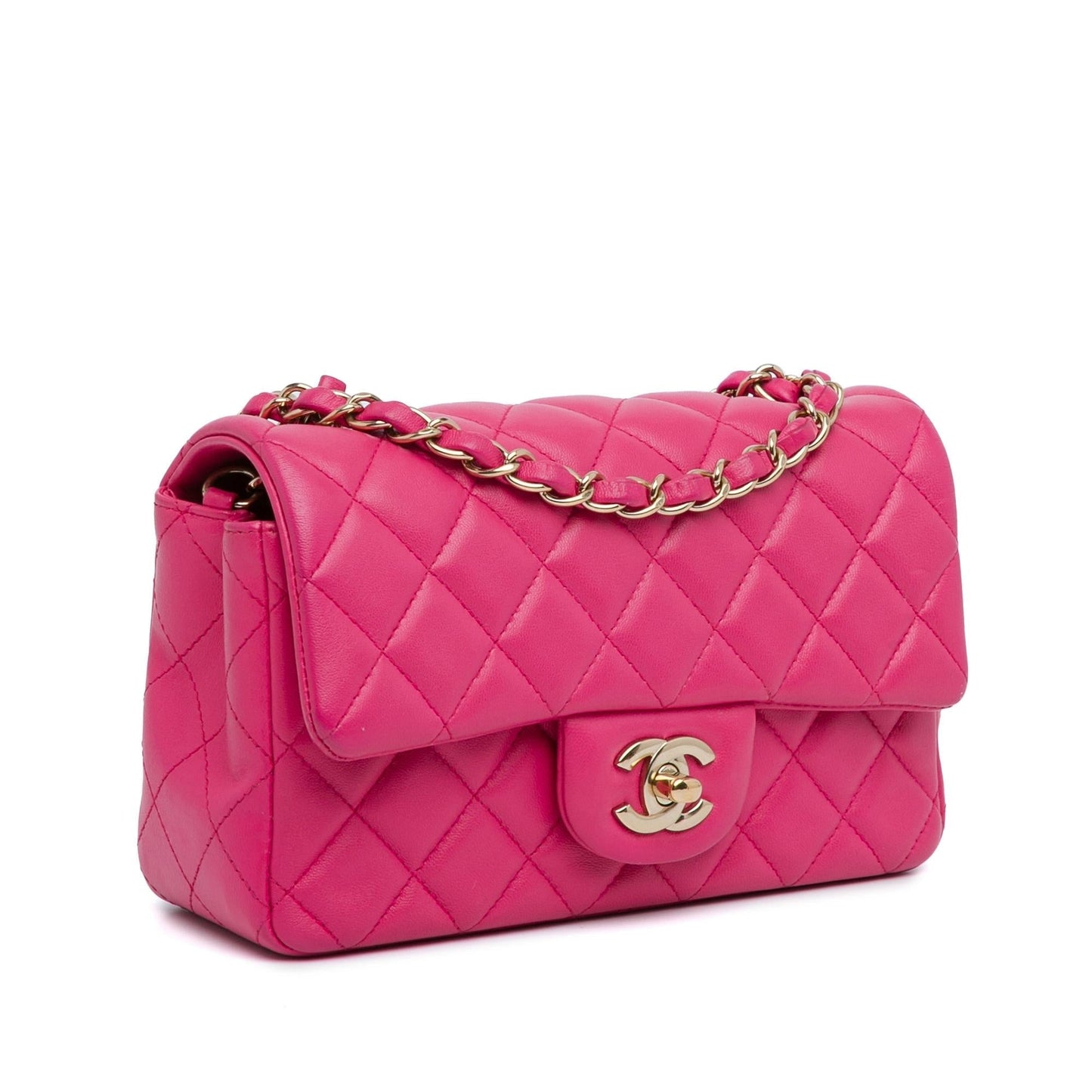 Chanel Mini Rectangular Classic Lambskin Single Flap (SHG-P8XmWm) Crossbody