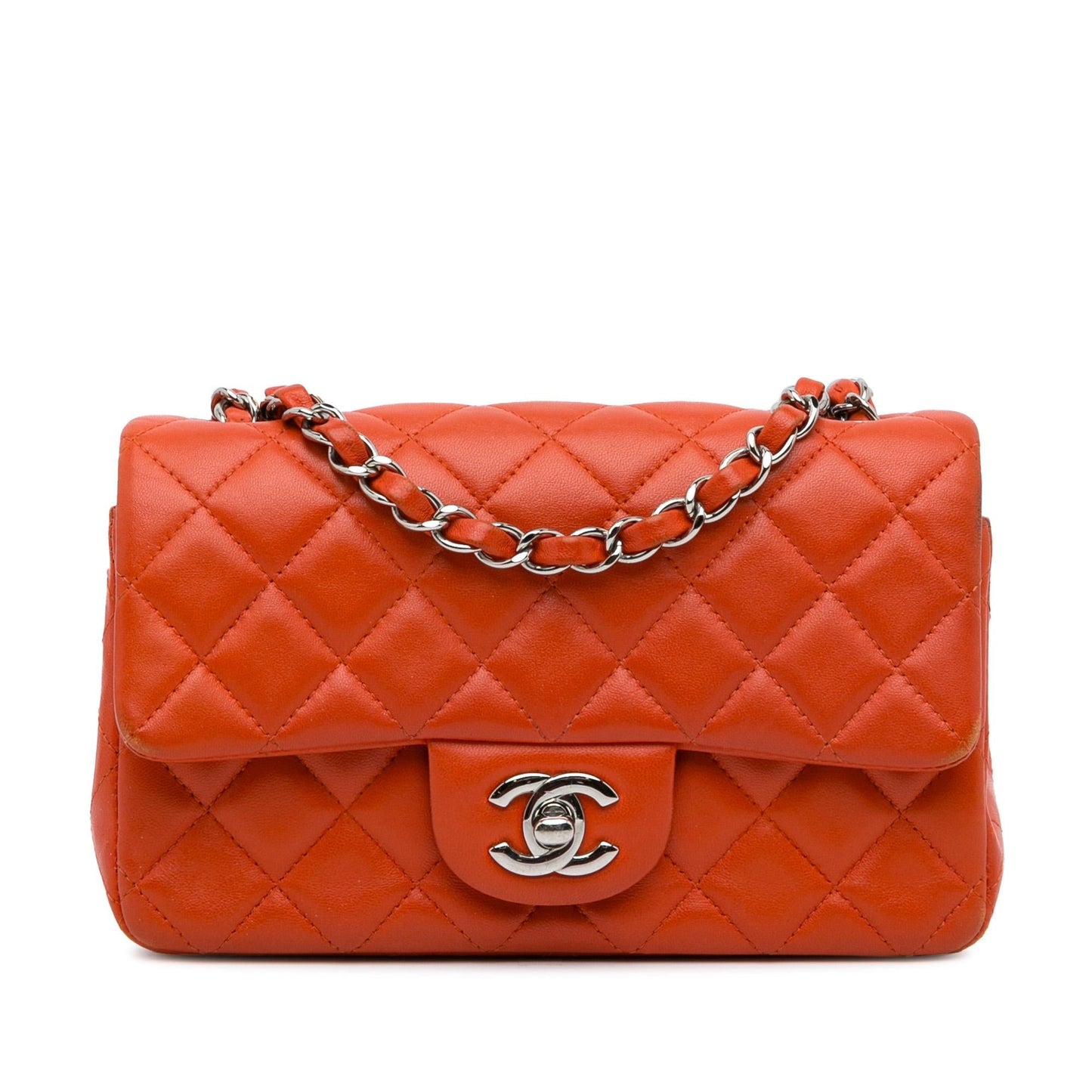 Chanel Mini Rectangular Classic Lambskin Single Flap (SHG-ivLQsv)