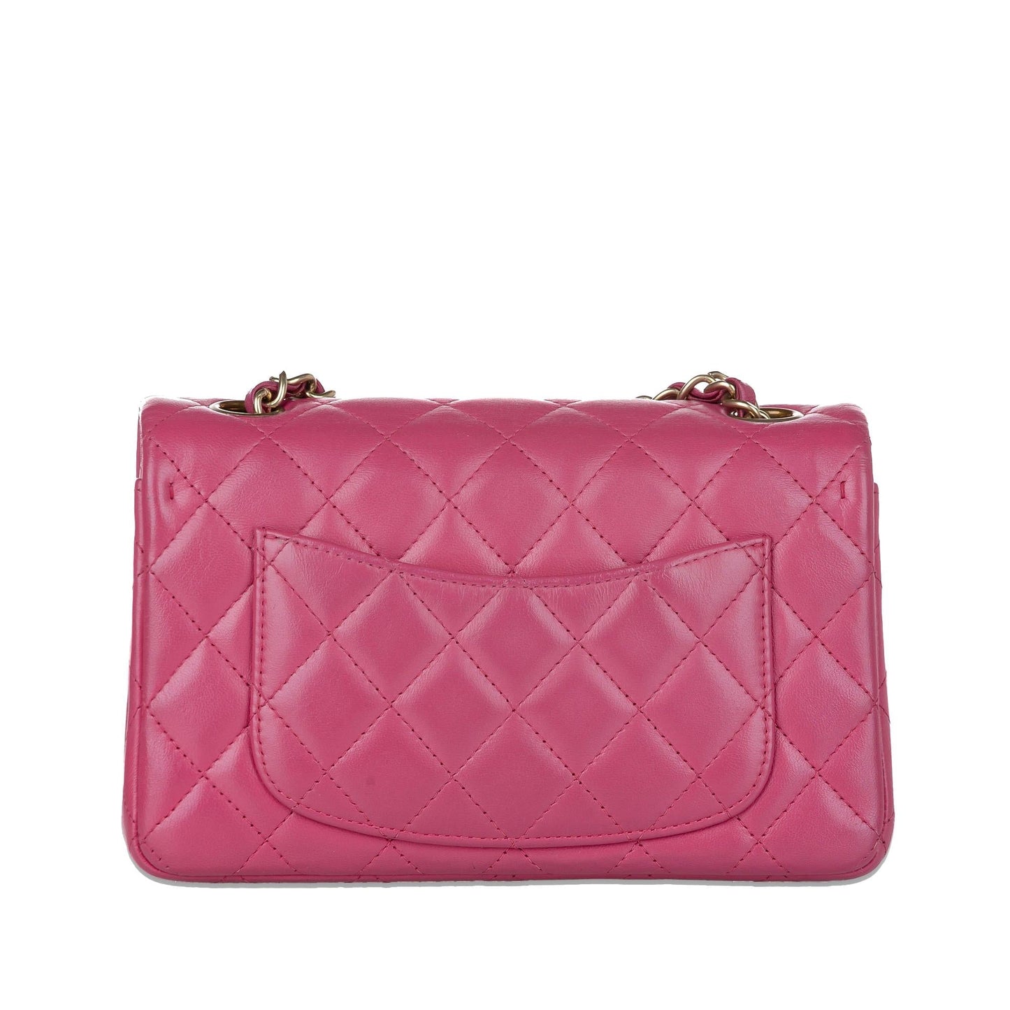 Chanel Mini Rectangular Classic Lambskin Single Flap (SHG-mr1rzU)