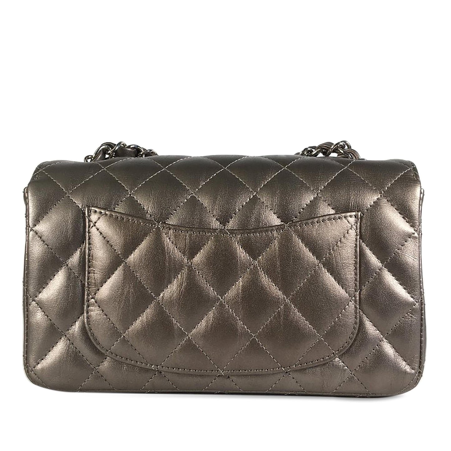 Chanel Mini Rectangular Classic Metallic Calfskin Single Flap (SHG-IFLFGn) Crossbody