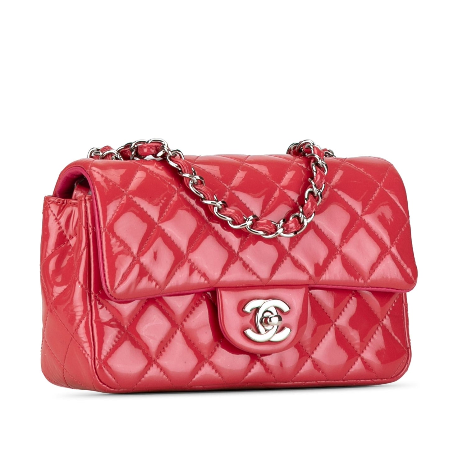 Chanel Mini Rectangular Classic Patent Single Flap (SHG-f5GKzQ) Crossbody