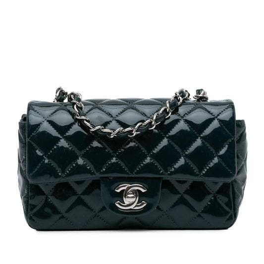 Chanel Mini Rectangular Classic Patent Single Flap (SHG-TPwrWV) Crossbody