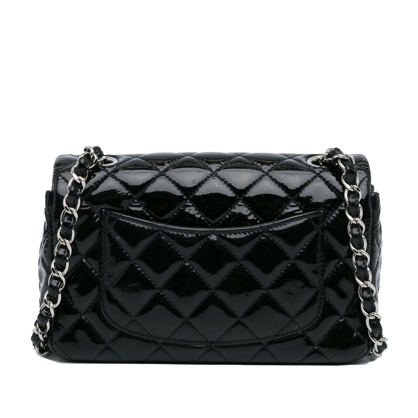 Chanel Mini Rectangular Classic Patent Single Flap (SHG-H2RONy) Crossbody