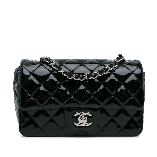 Chanel Mini Rectangular Classic Patent Single Flap (SHG-0ku6lp) Crossbody