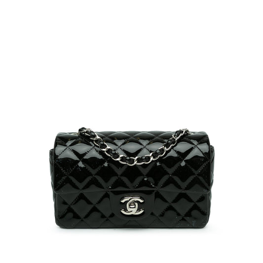 Chanel Mini Rectangular Classic Patent Single Flap (SHG-FyA2eh) Crossbody