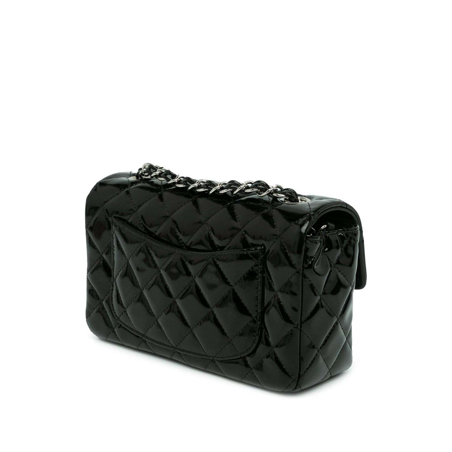 Chanel Mini Rectangular Classic Patent Single Flap (SHG-FyA2eh) Crossbody
