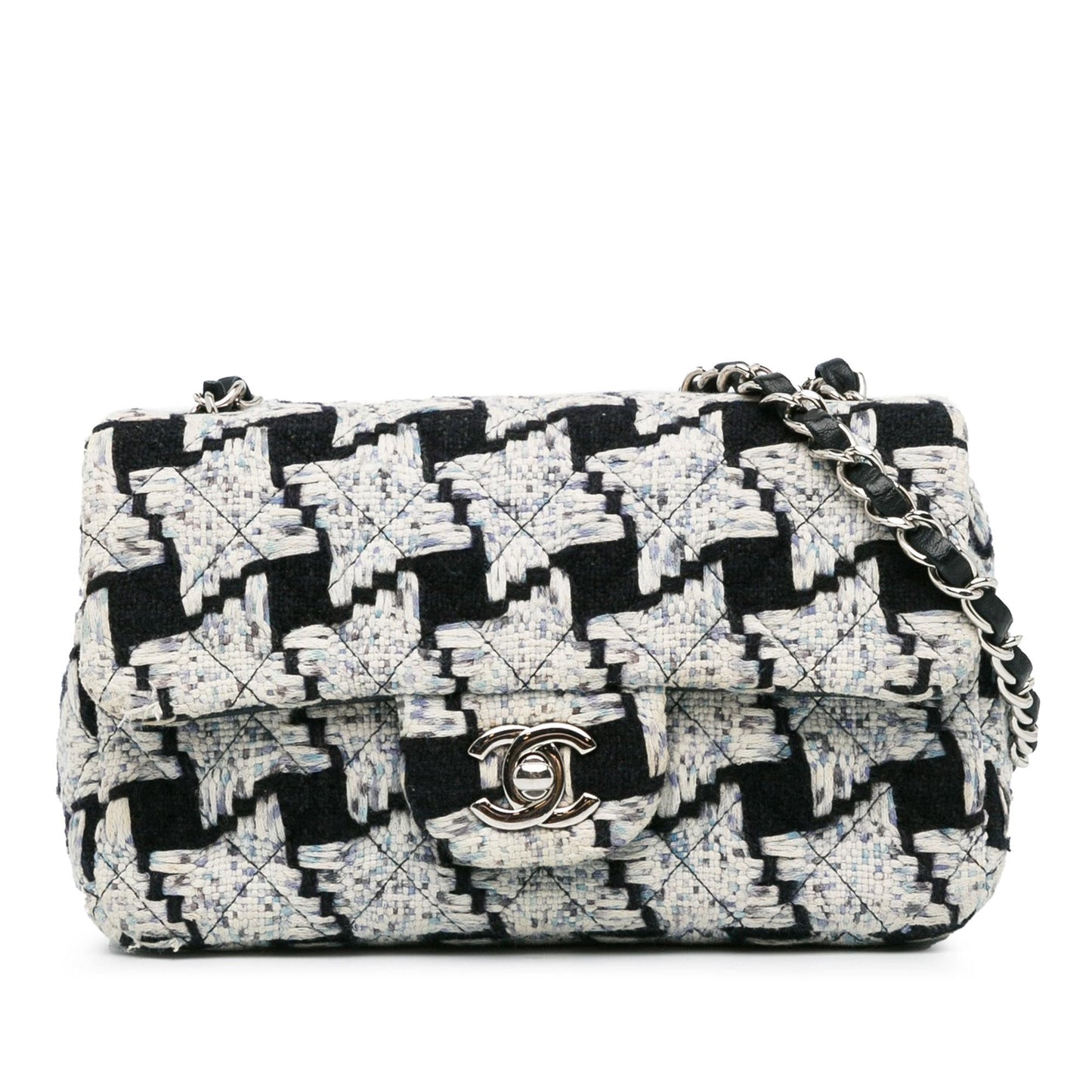 Chanel Mini Rectangular Classic Tweed Flap (SHG-lXzrIX) Crossbody